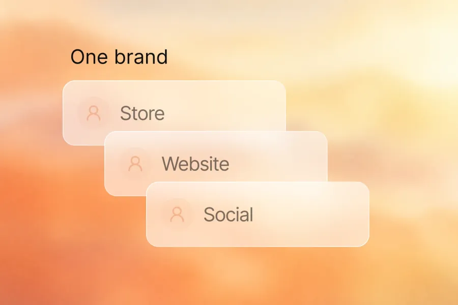 Every channel tells the same brand story. One brand, Store, Website, Social.